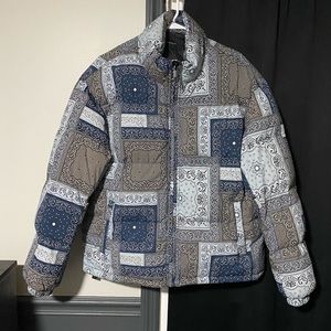 Pacsun Patchwork Paisley Puffer Jacket